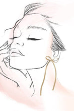 Herringbone Chain Bow Earring | Gold