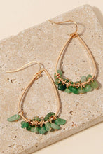 Stone Charms Dangle Earrings | Light Grey