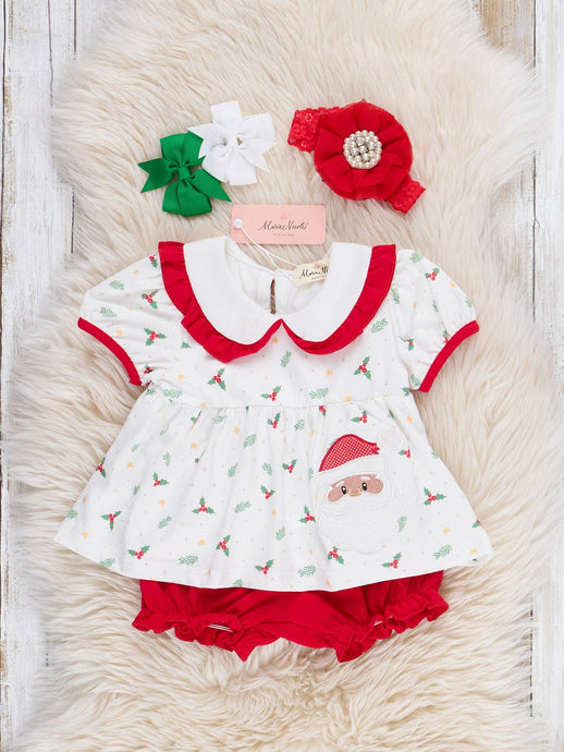 Jolly Santa Embroidered Bloomers