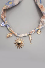 Scarf Charm Necklace Seashell Fish