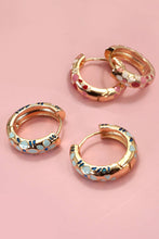 Huggie Hoop Floral Earring | Blue