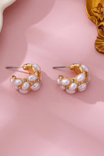 Pearl Cluster Stud Earrings | Gold