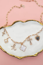 Clover Bow Charm Necklace