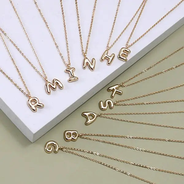 Bubble Initial Necklace | Several Letters