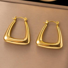 Triangular Huggie Hoop Earrings
