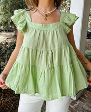 Lime Ruffle Babydoll Top | Green