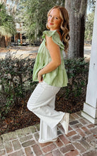 Lime Ruffle Babydoll Top | Green