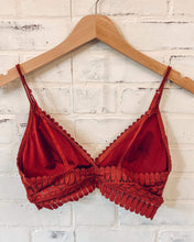 picture 2 back of Scalloped Lace Bralette | Dark Rust