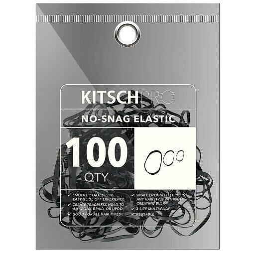 picture 1 package of black No Snag Elastics