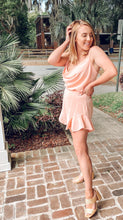 picture 1 woman in Feelin' Peachy Romper | Peach