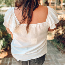 picture 2 back of Sweetheart Curvy Top | White