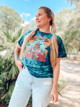 picture 2 woman in Trippy Band Tee | Teal