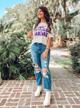 picture 3 woman in Southern Saint Tee | Cream with jeans 