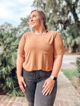 picture 3 woman in Basic Curvy Top | Camel