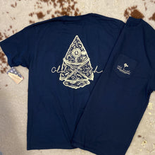 picture 1 front and back of men's Arrowhead Tee | Dark Navy