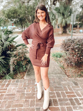 picture 2 woman in Fallin Sweater Dress | Brown