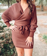 picture 3 close up of Fallin Sweater Dress | Brown