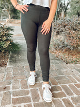 picture 1 front close up of Walk My Way Leggings | Black