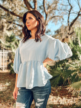 picture 2 woman in Spring Skies Top | Light Blue