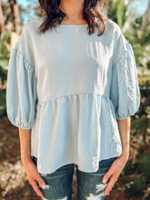 picture 3 front of Spring Skies Top | Light Blue