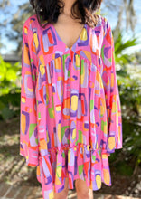 picture 3 front of Groovy Babe Abstract Dress | Multi Color