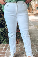 picture 2 front of Cami Straight Denim | White
