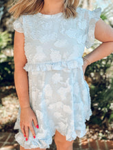 picture 3 front of Fallon Textured Babydoll Dress | Blue