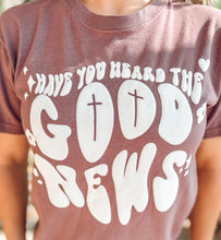 picture 1 close up of Have you Heard Graphic Tee | Purple