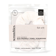 picture 1 package of Eco-Friendly Bamboo Towel Scrunchies 2pck | White