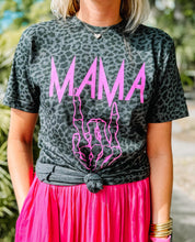 picture 1 close up of Rockin' Mama Tee | Cheetah Black