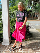 picture 2 woman in Rockin' Mama Tee | Cheetah Black with pink skirt 