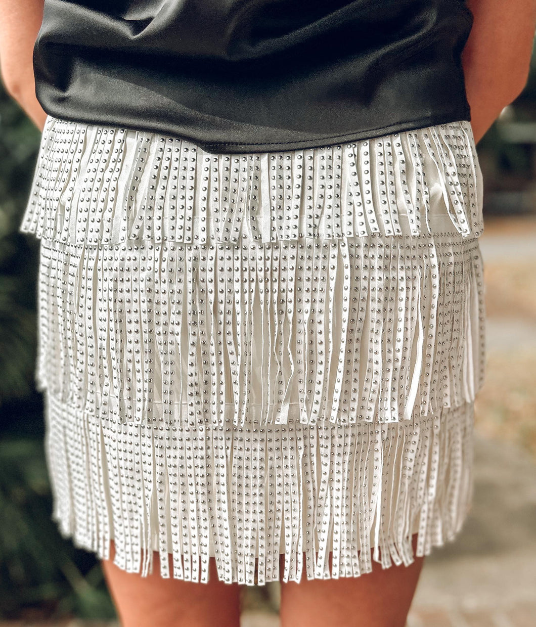 You Proof Fringe Skirt | White – Southern Saint Boutique