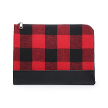picture 2 close up of Red Buffalo Plaid Clutch