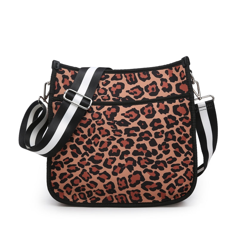 picture 1 Jolee Leopard Print Crossbody With Guitar Strap