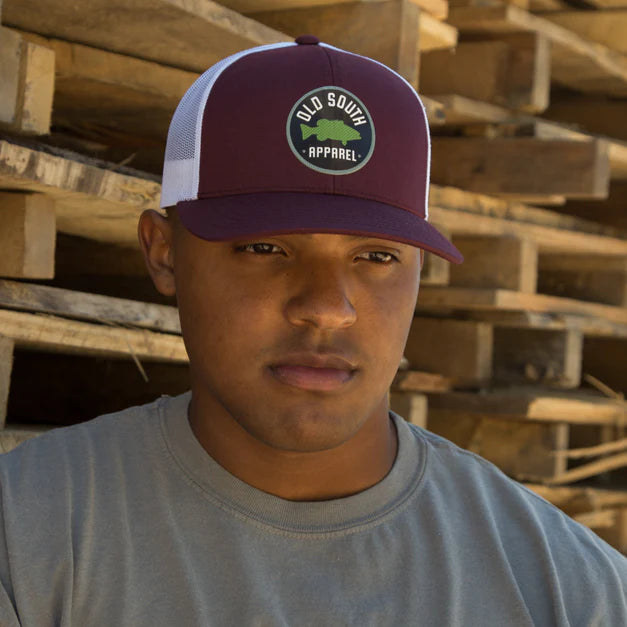 picture 1 man in Bass Patch Hat | Maroon