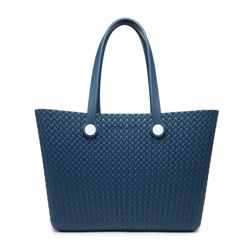 picture 1 navy Carrie All Textured Tote Bag