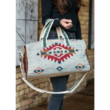 picture 3 light blue Aztec Weekender Bag 