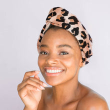 picture 2 woman in cheetah Microfiber Head Towel [4 Colors]