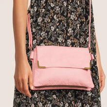 picture 1 woman wearing Paige Crossbody | Pink