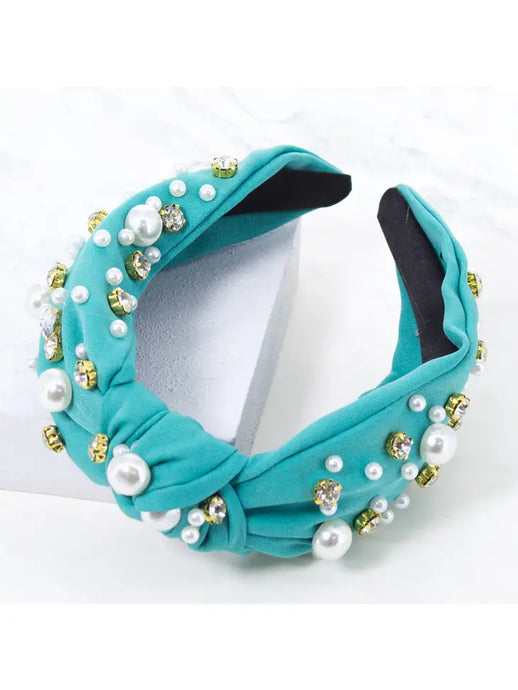 picture 1 Top Knot Headband | Turquoise